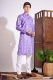 Elegant Print Kurta Purple Color