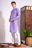 Elegant Print Kurta Purple Color