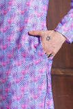 Elegant Print Kurta Purple Color