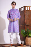 Elegant Print Kurta Purple Color