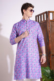 Elegant Print Kurta Purple Color