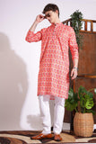 Luxurious Print Cotton Kurta Multi Color