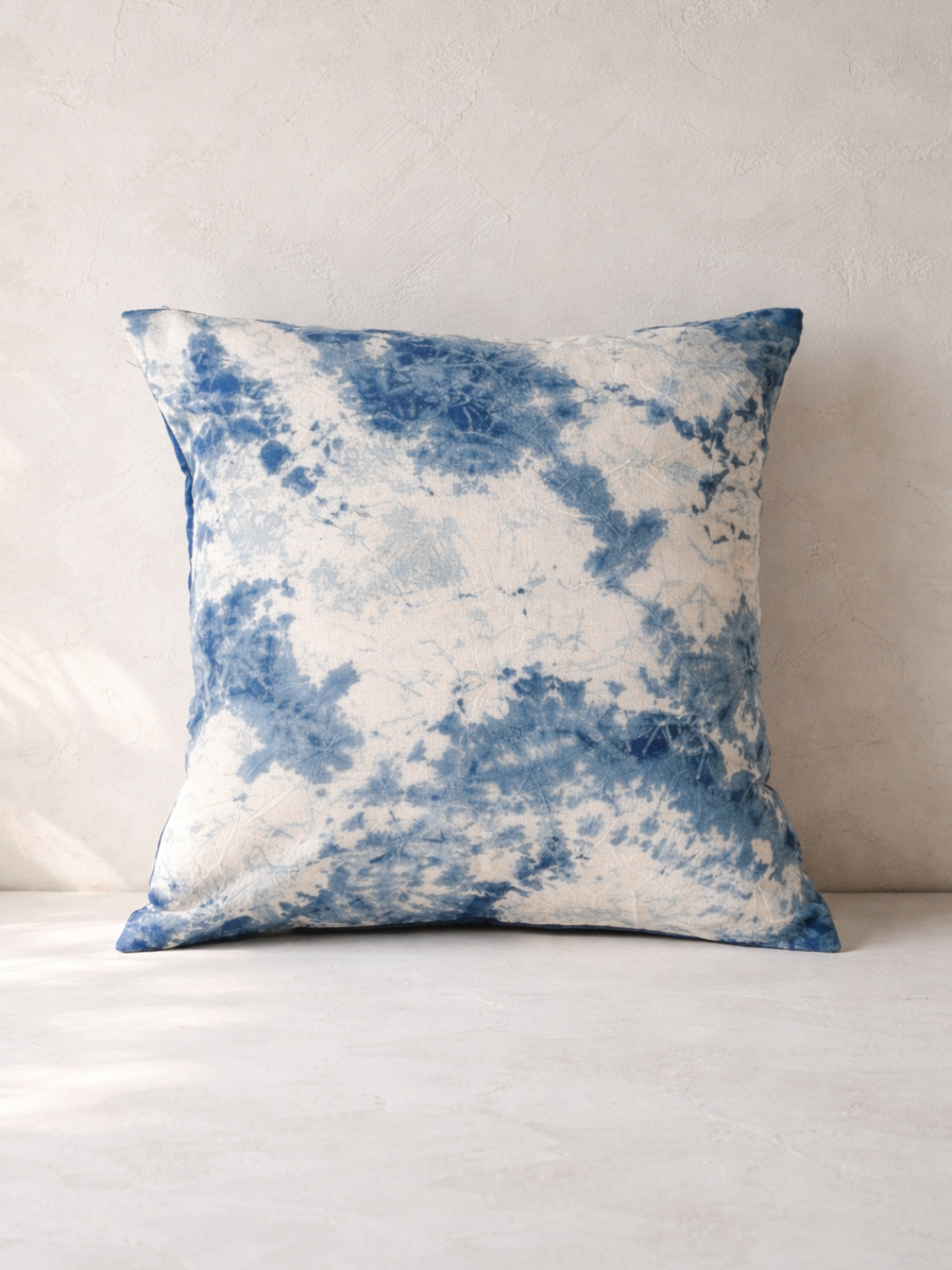MOOL Blue-Pea Flower Hand-Dyed Khadi Cushion Cover