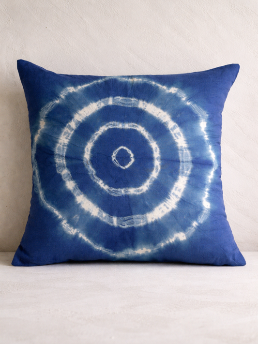 MOOL Tie-Dye Khadi Cushion Blue-Pea
