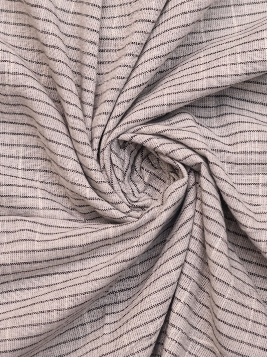 Pure Cotton Khadi Stripe Fabric