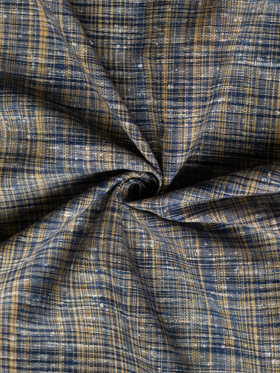 Unique Blueish Traditional Cotton Khadi Fabric - Classic Pattern
