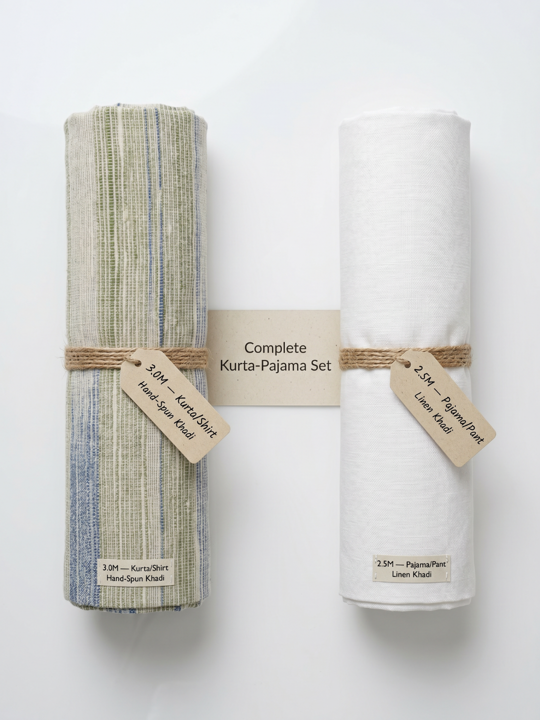 Complete Khadi Outfit Fabric Set- 5.5M