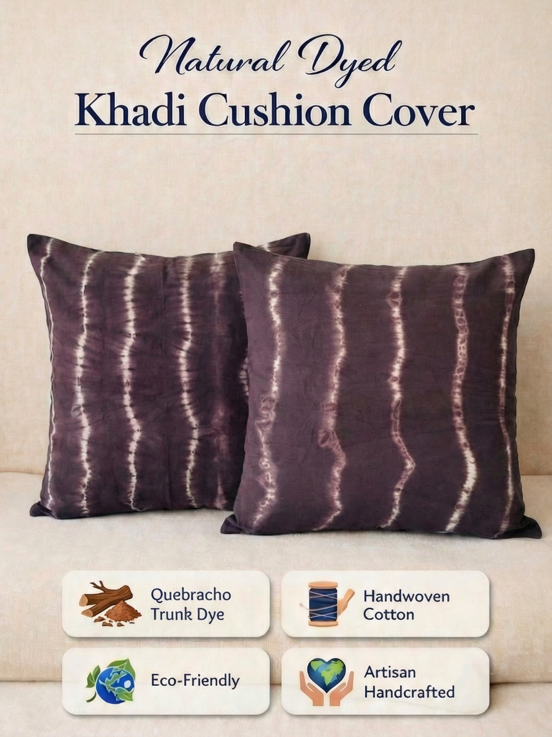 MOOL Quebracho Tie-Dye Khadi Cushion