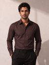 Khadi Brown Cotton Casual Shirt Full Sleeve