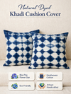 MOOL Khadi Blue-Pea Flower Tie-Dye Cushion Cover