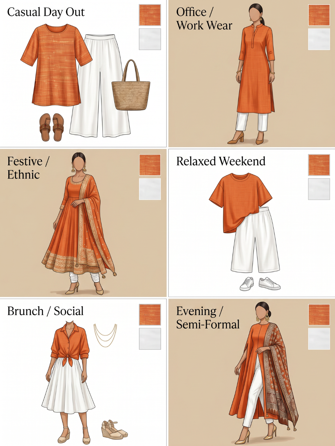 Khadi Outfit Fabric Combo Set - 5.5M