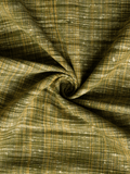 Green Color Self Pattern Traditional Khadi Fabric