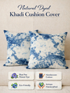 MOOL Blue-Pea Flower Hand-Dyed Khadi Cushion Cover