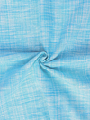 Sky Blue Traditional Cotton Khadi Fabric -  Handwoven Comfort