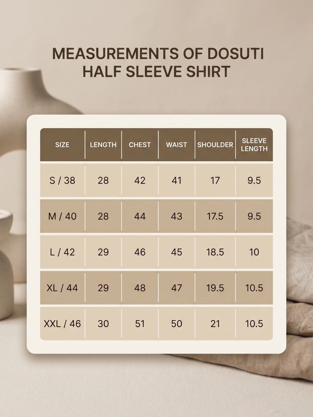 Beige Khadi Cotton Smart Casual Shirt Half Sleeve