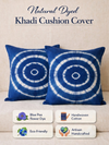 MOOL Tie-Dye Khadi Cushion Cover Blue-Pea Flower