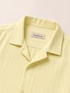 Khadi Lemon Yellow Cuban Collar Half Sleeve  Shirt