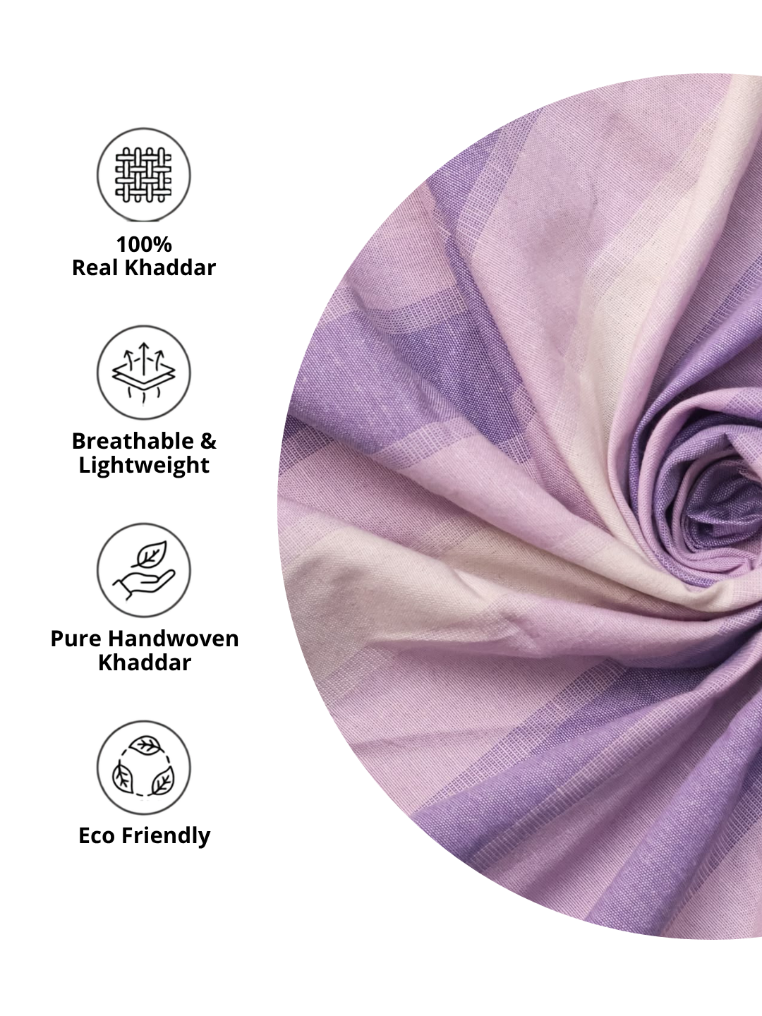 Handwoven Striped Khadi Fabric