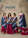 Teal & Pink Shibori Tie-Dye | 3-Piece Unstitched Suit Set