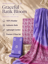 Lavender Batik Floral & Spiral Motif | 3-Piece Unstitched Suit Set