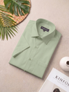 Khadi Olive Half Sleeve Casual Cotton Shirt