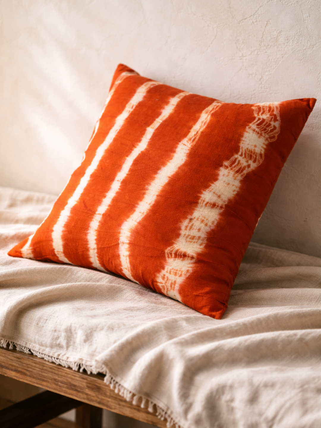 MOOL Manjistha Tie-Dye Khadi Cushion Cover