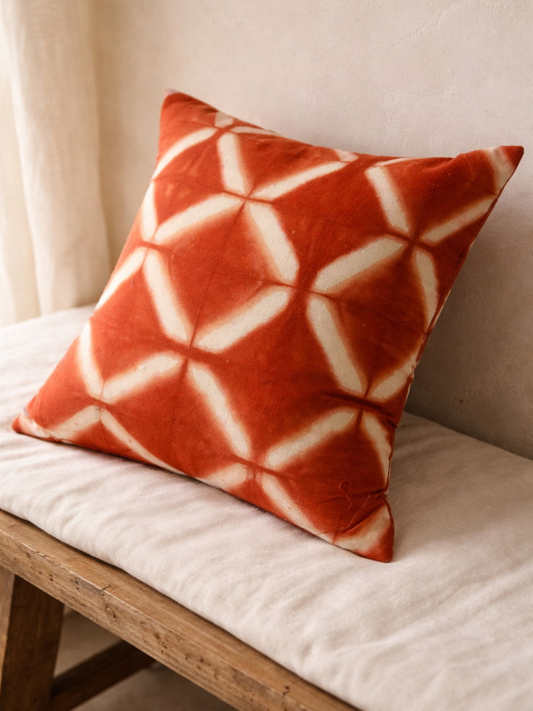 MOOL Khadi Cushion Cover Manjistha Tie-Dye