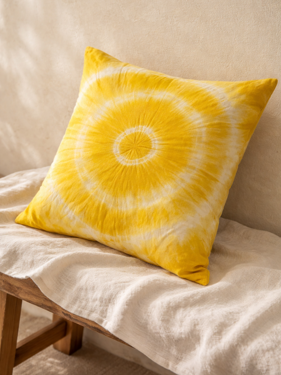 MOOL Tie-Dye Khadi Cushion Marigold Cover