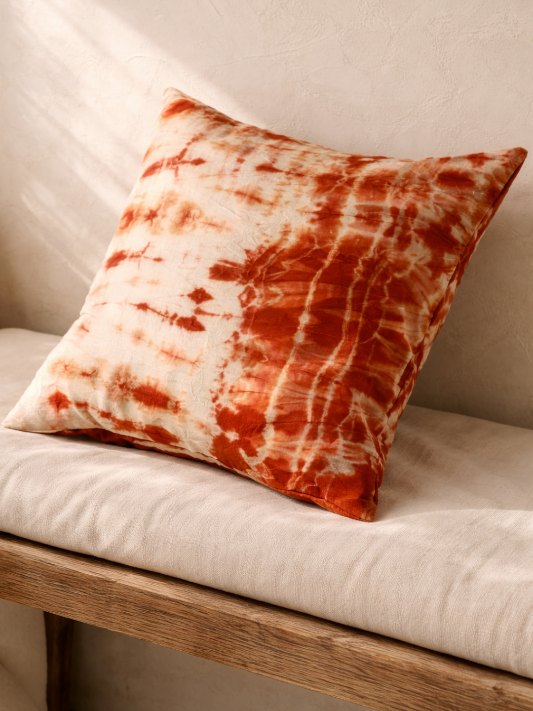 MOOL Manjistha Dyed Khadi Cushion Cover
