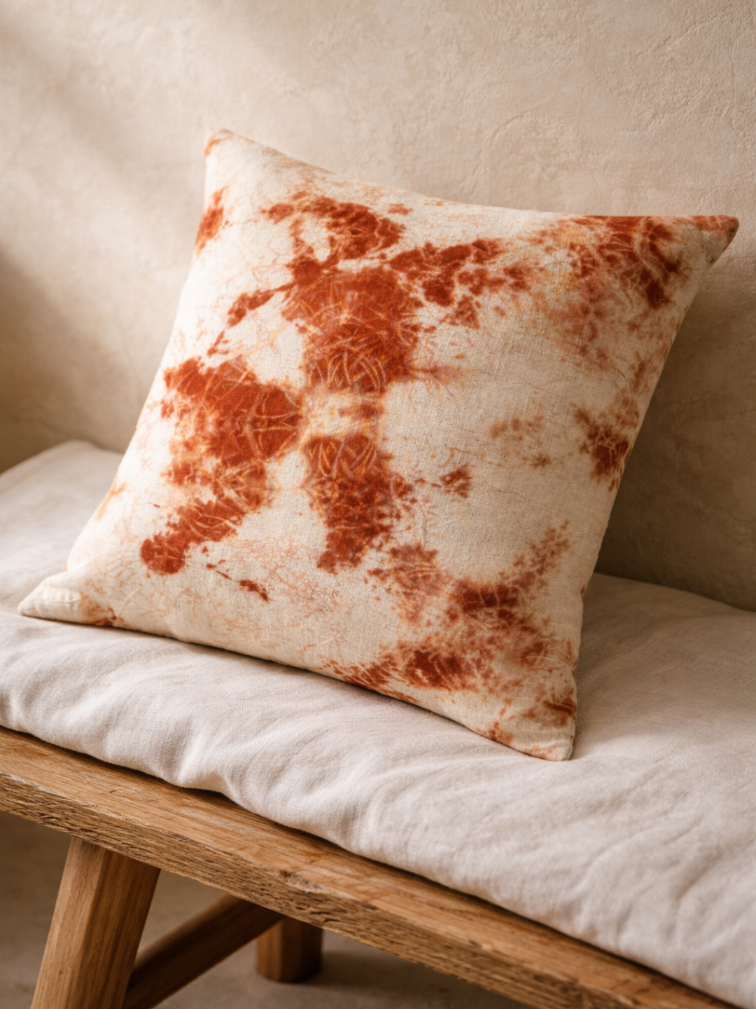 MOOL Manjistha Hand-Dyed Khadi Cushion