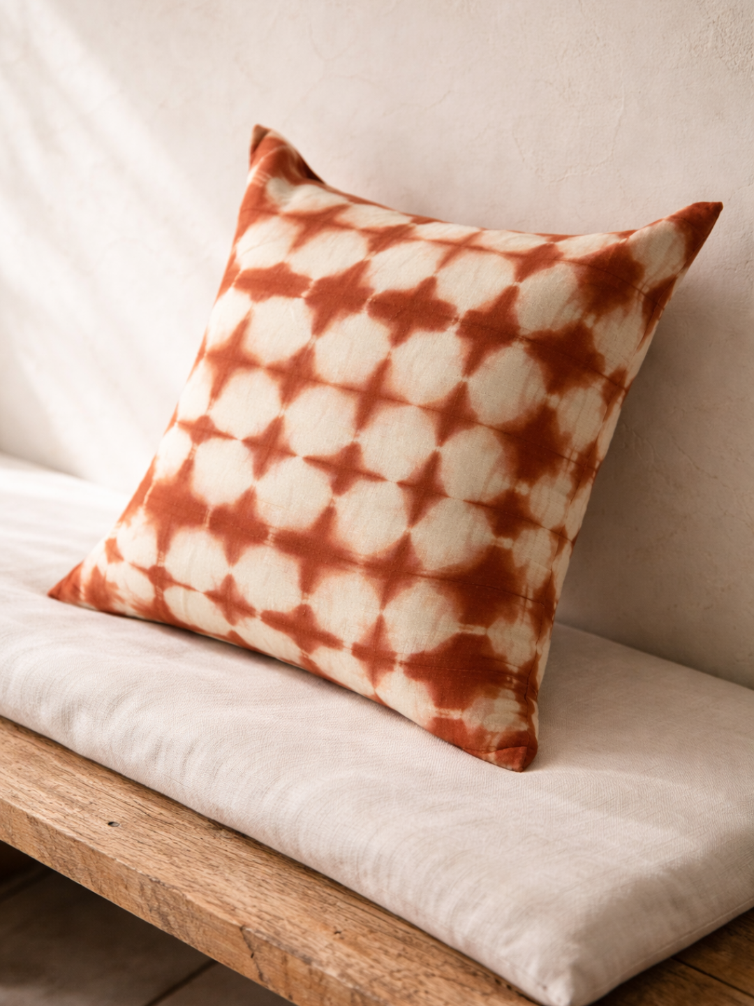 MOOL Khadi Manjistha Tie-Dye Cushion Cover