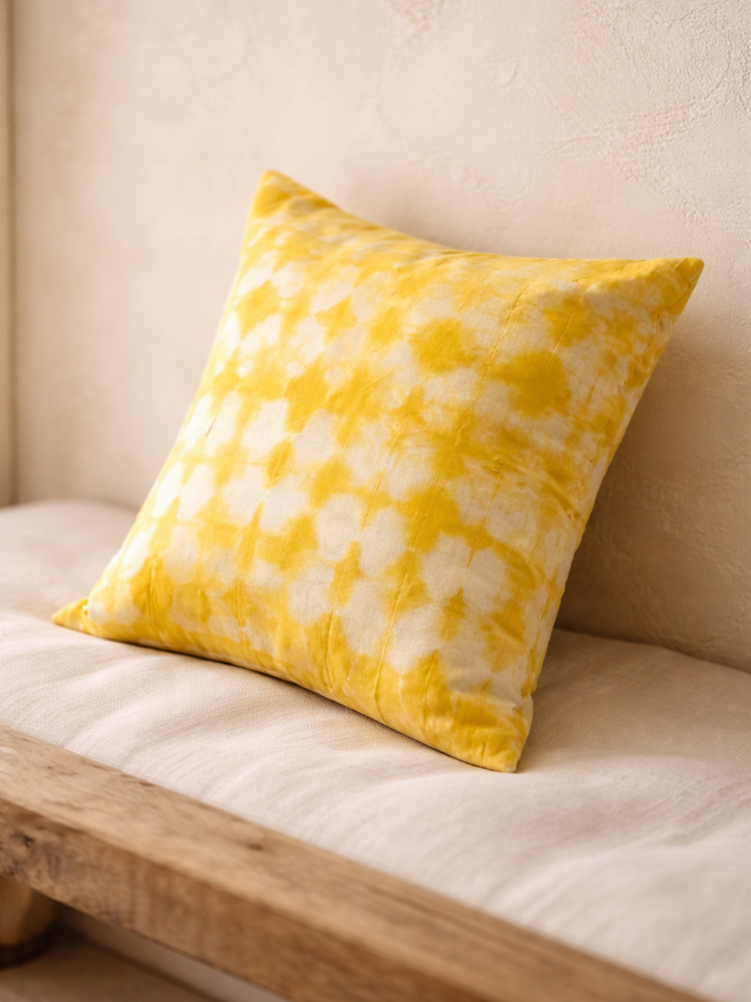 MOOL Khadi Marigold Tie-Dye Cushion Cover