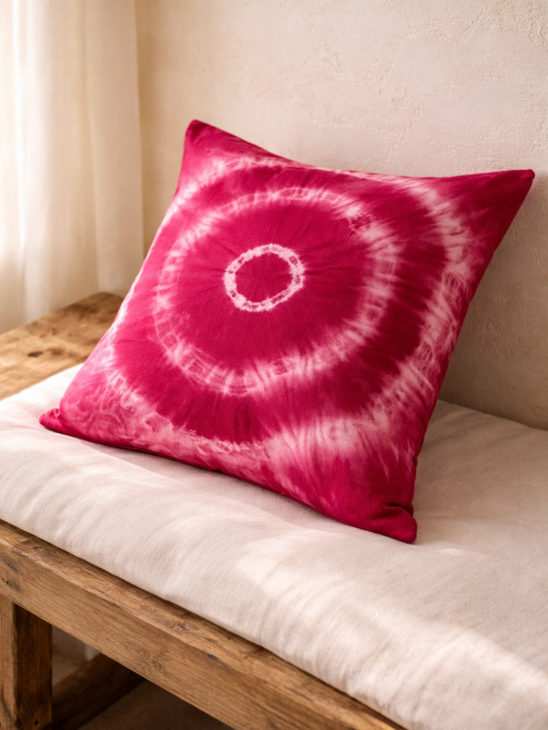 MOOL Tie-Dye Khadi Cushion Cover Hibiscus