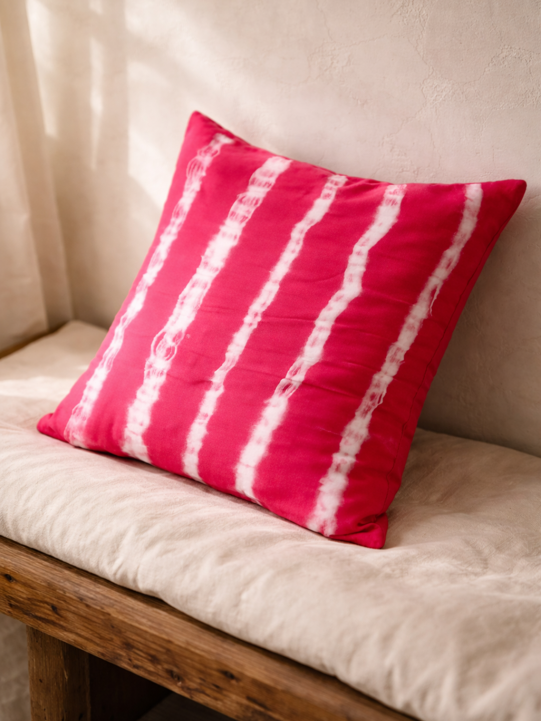 MOOL Hibiscus Tie-Dye Khadi Cushion Cover
