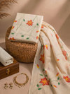 Khaddar Premium Hand Painted 3 Pcs Unstitched Suit Set - Beige Floral Vine