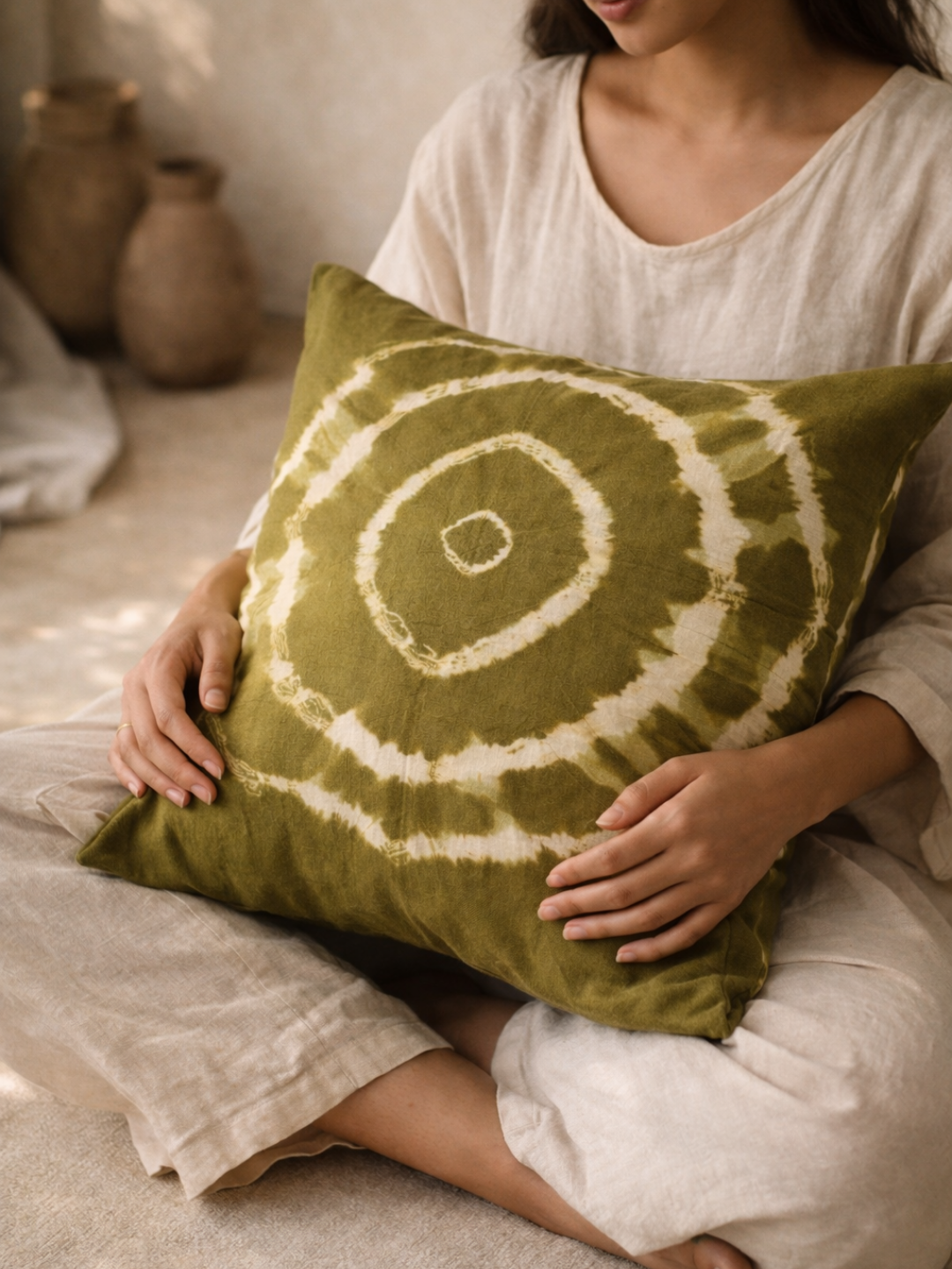 MOOL Tie-Dye Khadi Cushion Cover Heena