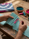 Teal & Pink Shibori Tie-Dye | 3-Piece Unstitched Suit Set