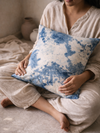 MOOL Blue-Pea Flower Hand-Dyed Khadi Cushion Cover