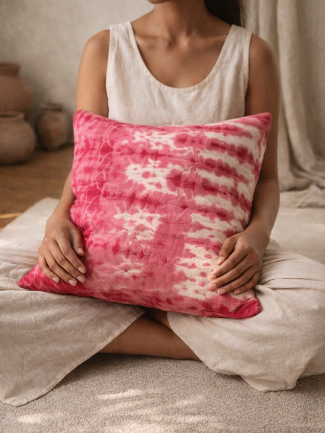 MOOL Hibiscus Dyed Khadi Cushion