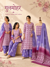 Lavender Batik Floral & Spiral Motif | 3-Piece Unstitched Suit Set