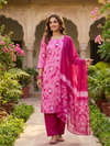 Pink Tie-Dye Shibori Print | 3-Piece Unstitched Suit Set