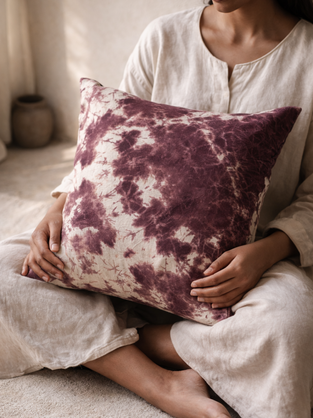 MOOL Quebracho Hand-Dyed Khadi Cushion Cover