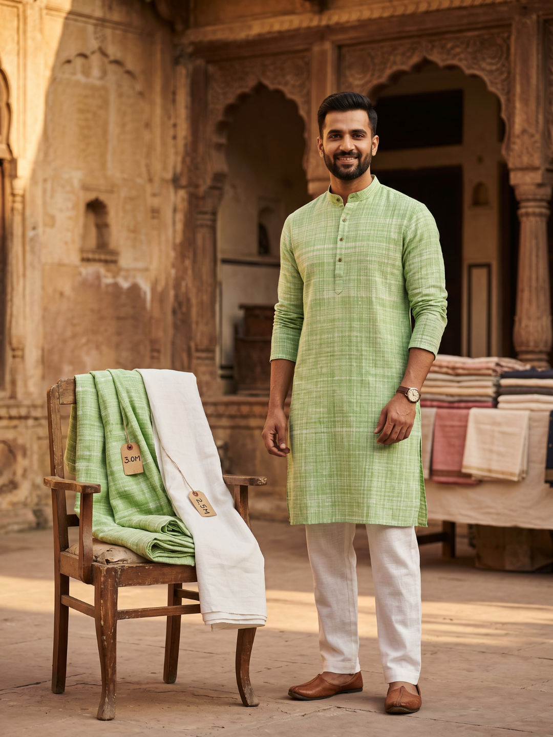 Ready-to-Stitch Khadi Fabric Set- 5.5M