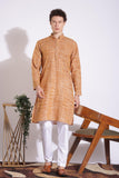 Elegant Brown Khadi Long Kurta