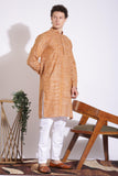 Elegant Brown Khadi Long Kurta