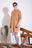 Elegant Brown Khadi Long Kurta