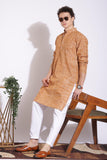 Elegant Brown Khadi Long Kurta