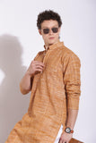 Elegant Brown Khadi Long Kurta