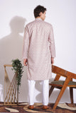 Vintage Ethnic Light Pink Print Cotton Kurta