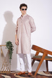 Vintage Ethnic Light Pink Print Cotton Kurta